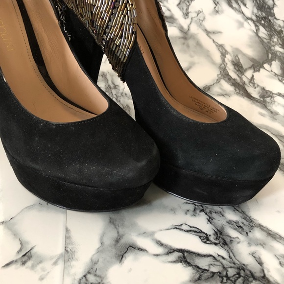 Enzo Angiolini Beaded Black Suede Pumps 🖤✨ - Picture 7 of 8